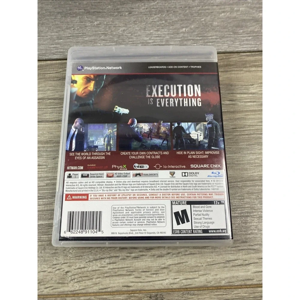 Hitman Absolution  |  PS3‎   |  Case Manual Only (No disc)
